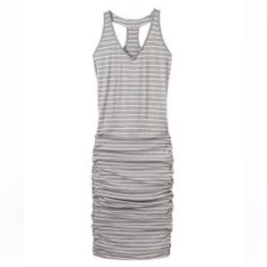 Striped Gray Sleeveless Dress